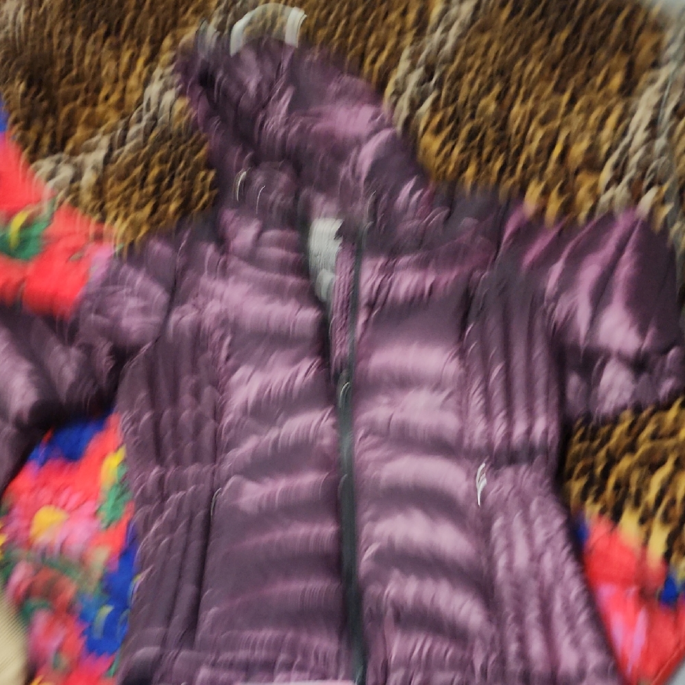 Andrew Marc Dark Purple Puffer Jacket